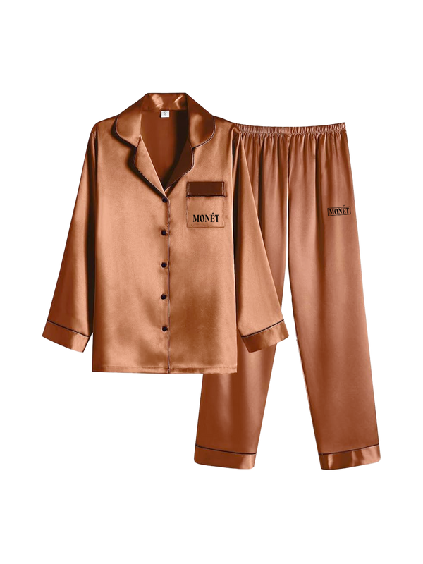 Mocha Satin PJ Set 🍫